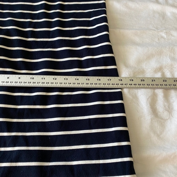 Banana Republic Women's 1/2 Zip 1/4 Sleeve Black & White T-Shirt Dress Size 6 - Picture 9 of 16